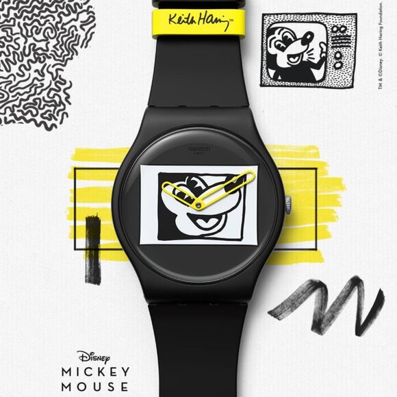 SWATCH x KEITH HARING, MICKEY BLANC SUR NOIR (brand new, unopened)